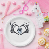 Skeleton Heart Hands Klassisches Design zu Hallowe Pappteller (Party)