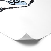 Skeleton Heart Hands Klassisches Design zu Hallowe Poster (Ecke)