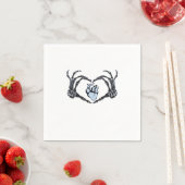 Skeleton Heart Hands Klassisches Design zu Hallowe Serviette (Beispiel)