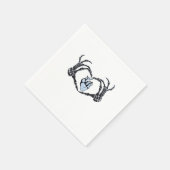 Skeleton Heart Hands Klassisches Design zu Hallowe Serviette (Ecke)