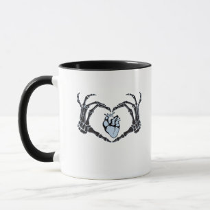 Skeleton Heart Hands Klassisches Design zu Hallowe Tasse
