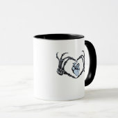 Skeleton Heart Hands Klassisches Design zu Hallowe Tasse (VorderseiteRechts)