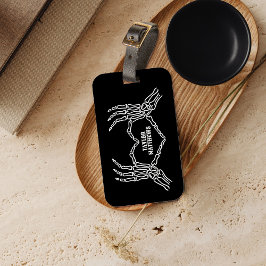 Skeleton Heart Hands Personalisierter Gepäckanhäng Gepäckanhänger