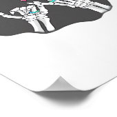 Skeleton Heart Hands Promise Poster (Ecke)