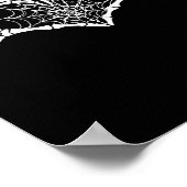 Skeleton Heart Hands Spiderweb Halloween Spooky Lo Poster (Ecke)