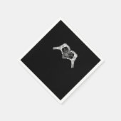 Skeleton Heart Hands Spiderweb Halloween Spooky Wo Serviette (Ecke)