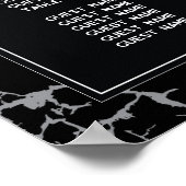 Skeleton Heart Hands Table Plan Hochzeit Poster (Ecke)