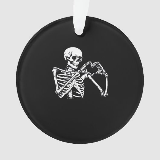 Skeleton Heart Hands unterzeichnen Halloween Kostü Ornament (Vorderseite)