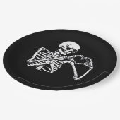 Skeleton Heart Hands unterzeichnen Halloween Kostü Pappteller (Schrägansicht)
