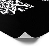 Skeleton Heart Hands unterzeichnen Halloween Kostü Poster (Ecke)