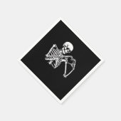 Skeleton Heart Hands unterzeichnen Halloween Kostü Serviette (Ecke)