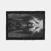 Skeleton Heart Hands Y Face Horror Ster Halloween Fleecedecke (Vorderseite (Horizontal))