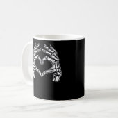 Skeleton Heart Hands Zeichnen Halloween Kostüm Bas Kaffeetasse (Vorderseite Links)