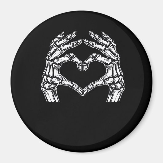 Skeleton Heart Hands Zeichnen Halloween Kostüm Bas Magnet (Vorne)