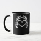 Skeleton Heart Hands Zeichnen Halloween Kostüm Bas Tasse (Links)