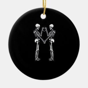Skeleton Heart Hands Zeichnen Halloween Kostümklas Keramik Ornament