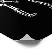 Skeleton Heart Hands Zeichnen Halloween Kostümklas Poster (Ecke)