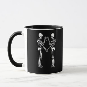 Skeleton Heart Hands Zeichnen Halloween Kostümklas Tasse