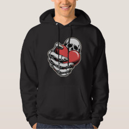 Skeleton Heart Hoodie – Dunkle Kunst Design