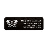 Skeleton Heart Monogram Goth Halloween Hochzeit (Vorne)