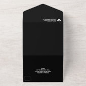 Skeleton Heart Monogram Halloween Goth Wedding All In One Einladung (Außenbereich)