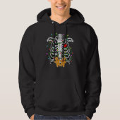 Skeleton Heart Rib Cage X Ray Gingerbread Christma Hoodie (Vorderseite)