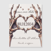 Skeleton Heart Save the Date Magnet Card (Vorderseite)