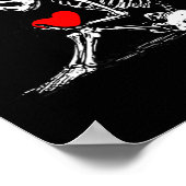 Skeleton Heart Valentines Emo Gothic Minimalist Ck Poster (Ecke)