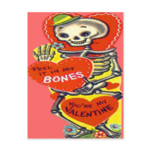 Skeleton Herz-Halloween Vintager Valentine