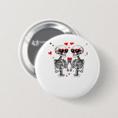 Skeleton Herz Hände für Trends Button (Vorne & Hinten)