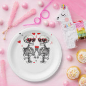 Skeleton Herz Hände für Trends Pappteller (Party)