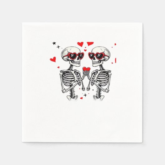 Skeleton Herz Hände für Trends Serviette (Vorderseite)
