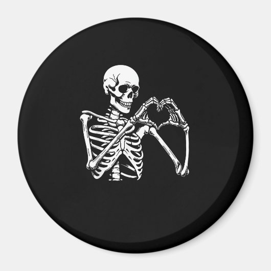 Skeleton Herz Hände unterzeichnen Halloween Kostüm Magnet (Vorne)