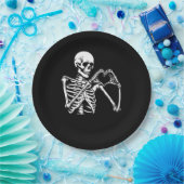 Skeleton Herz Hände unterzeichnen Halloween Kostüm Pappteller (Party)
