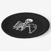 Skeleton Herz Hände unterzeichnen Halloween Kostüm Pappteller (Schrägansicht)