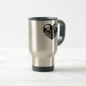 Skeleton Herz Hände unterzeichnen Halloween Kostüm Reisebecher (VorderseiteRechts)