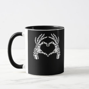 Skeleton Herz Hände unterzeichnen Halloween-Kostüm Tasse