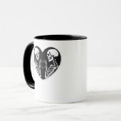 Skeleton Herz Hände unterzeichnen Halloween Kostüm Tasse (Vorderseite Links)