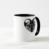 Skeleton Herz Hände unterzeichnen Halloween Kostüm Tasse (VorderseiteRechts)