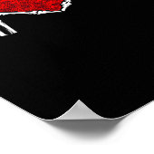 Skeleton Herz Hände unterzeichnen Valentinstag Nie Poster (Ecke)