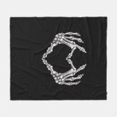 Skeleton Herz und Hände gotische Halloween-Kostüme Fleecedecke (Vorderseite (Horizontal))