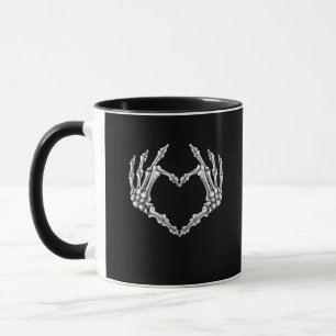 Skeleton Herz und Hände gotische Halloween-Kostüme Tasse