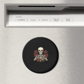 Skeleton Herzhandschuhe mit Rote Rosen - Romantisc Magnet (In Situ (Geschirrspüler))