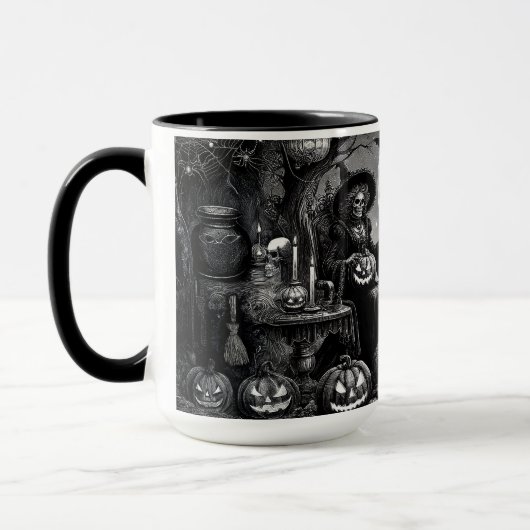 Skeleton Hexch Pumpkin Tasse (Links)
