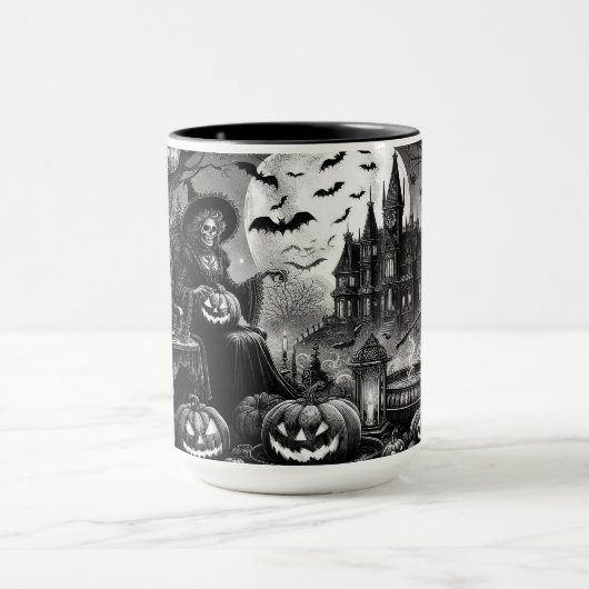 Skeleton Hexch Pumpkin Tasse (Zentrum)