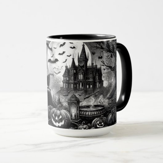 Skeleton Hexch Pumpkin Tasse (VorderseiteRechts)