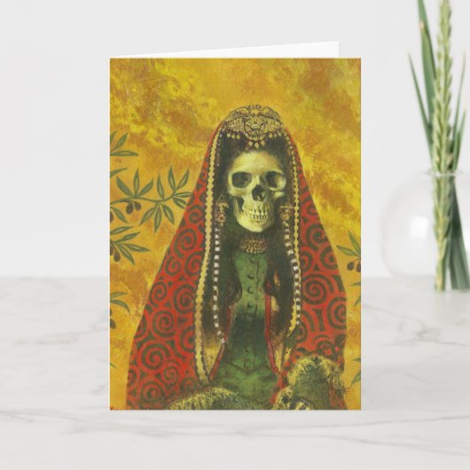 Skeleton Hexendesign Karte (Vorderseite)