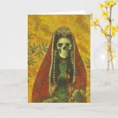 Skeleton Hexendesign Karte (Gelbe Blume)