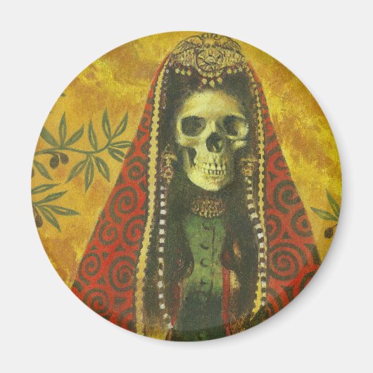 Skeleton Hexendesign Magnet (Vorne)