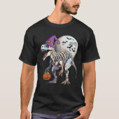 Skeleton Hexenduinsaur T Rex Funny Halloween Pump T-Shirt (Vorderseite)